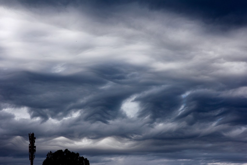 I encountered this surreal Van Gogh sky in Montreal!